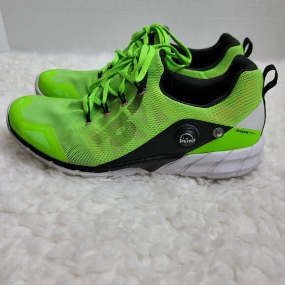 Reebok ZPump Fusion 2.0 Men's Shoes Size 9.5 Green And Black Running - Picture 3 of 10